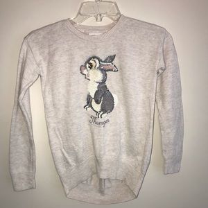 Gap kids Disney thumper Bambi sweater sequins M